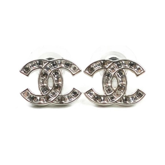 CC crystal logo earrings
